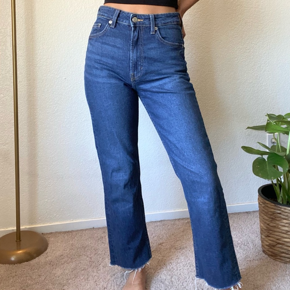 H&M Cut Offs, straight leg jeans